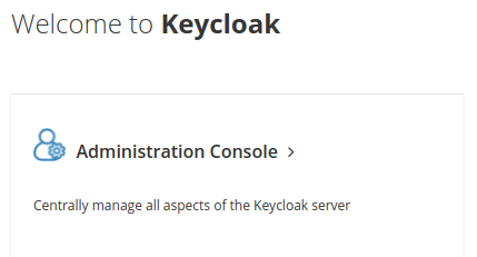 Keycloak administration console